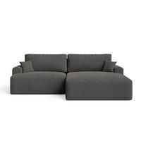 ECKSOFA Serene Dunkelgrau Rechts - Dunkelgrau, Holz/Textil (145/259cm) - Graingold
