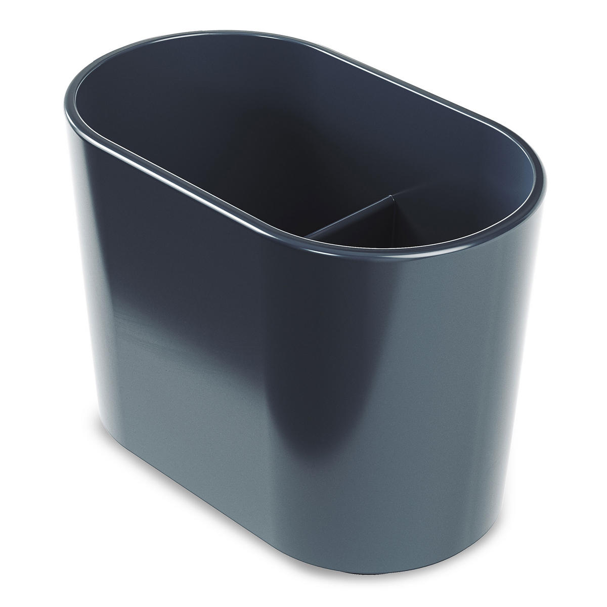 ZAHNPUTZBECHER Step, Denim Blau - Blau, Kunststoff (7.62/10.16/12.7cm) - Umbra