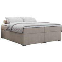 BOXBETT BESS 120/200 Beige Struktur - H3 - Beige, Holz/Textil (120/200cm) - MKS