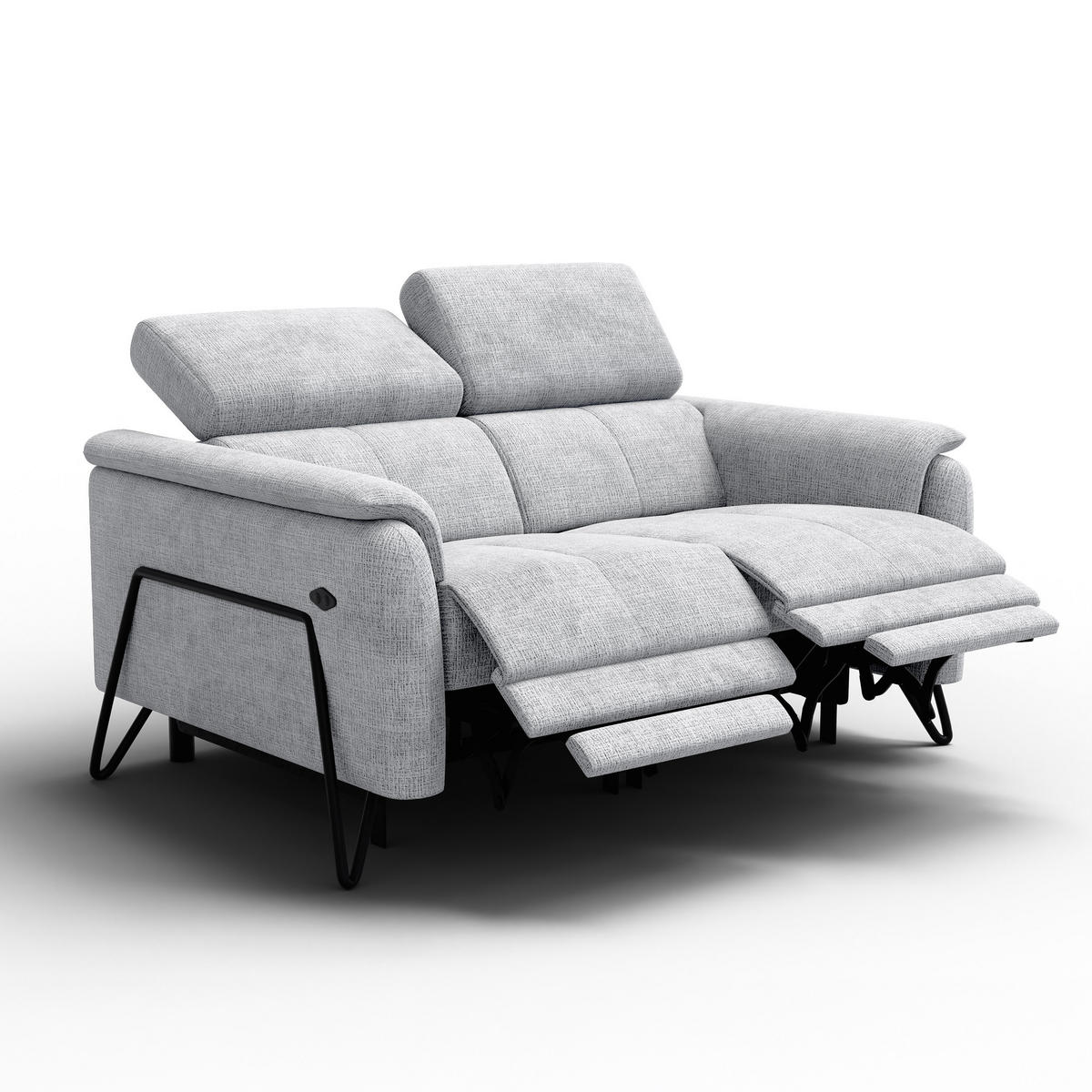 RELAXSOFA RODEN 2-Sitzer, hellgrau - Hellgrau, Holz/Textil (152/82/103cm) - Courtois Laville