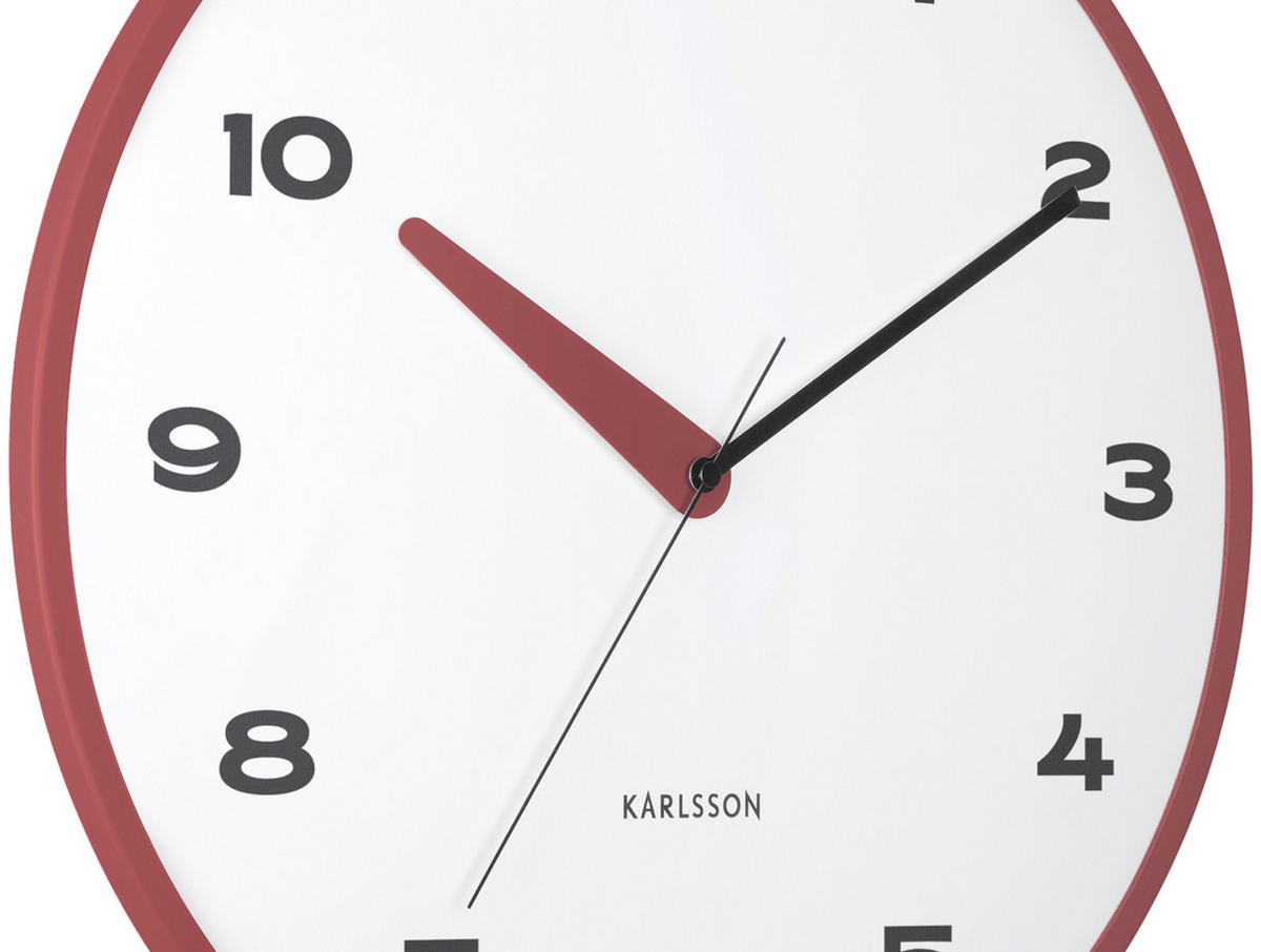 WANDUHR Brisk Dome Ø40 cm - Rot, Metall (40/1/40cm) - Karlsson