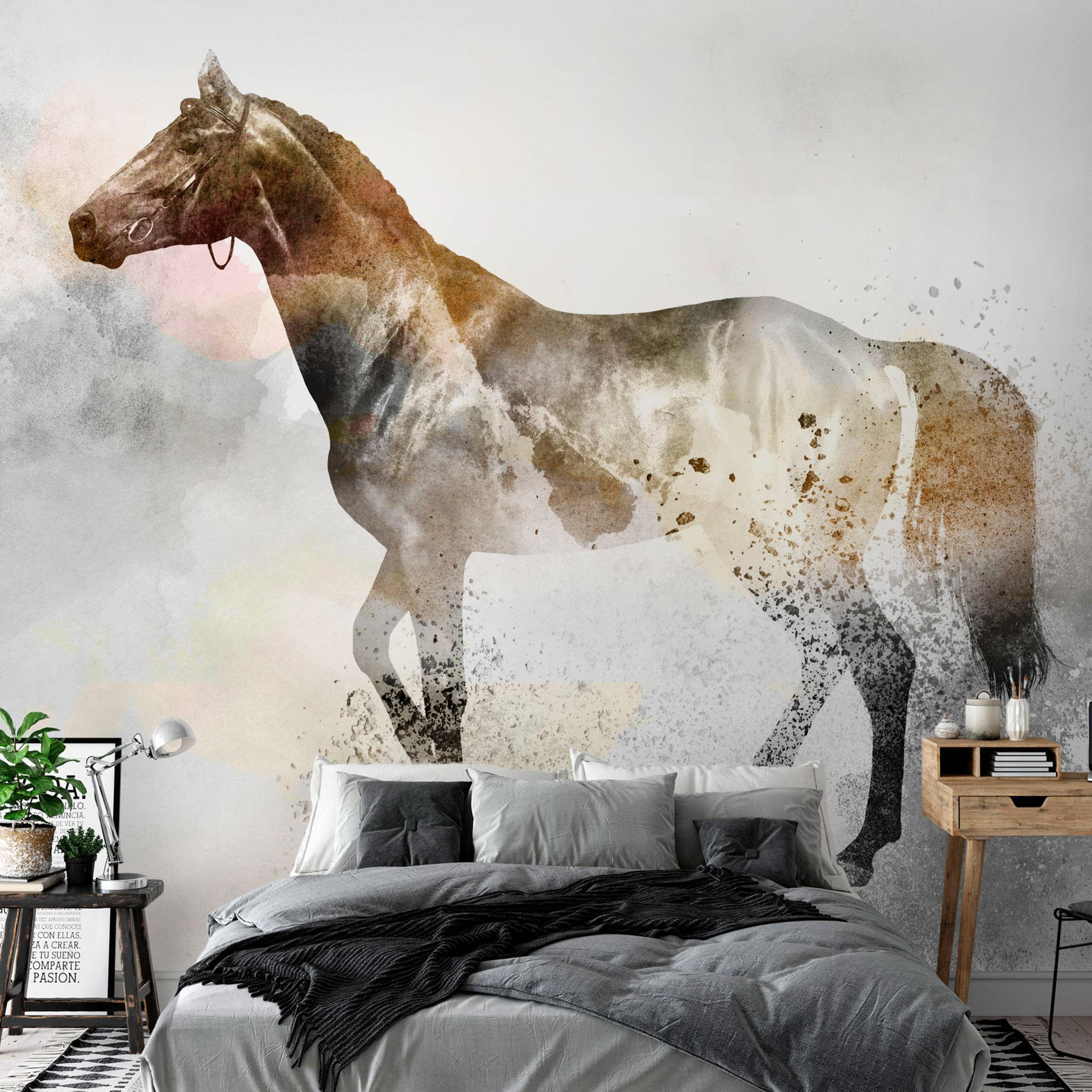 VLIESTAPETE Grau 400/280 cm - Braun/Grau, Textil (400/1cm) - KUNSTLOFT