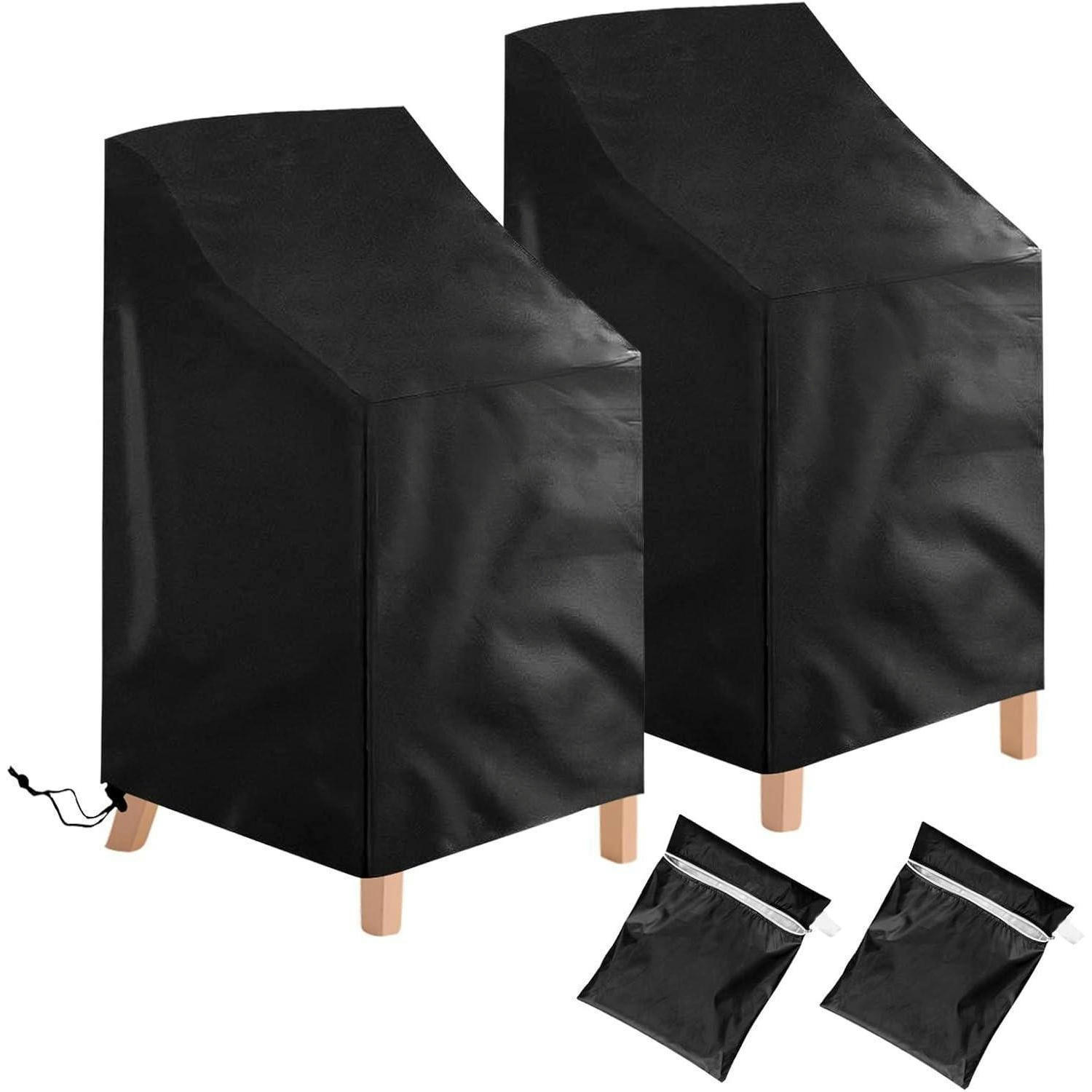 GARTENSTUHL Abdeckung 2-teiliges Set 64 x 64 x 70/120 cm Schwarz - Schwarz, Textil (64/120/64cm)