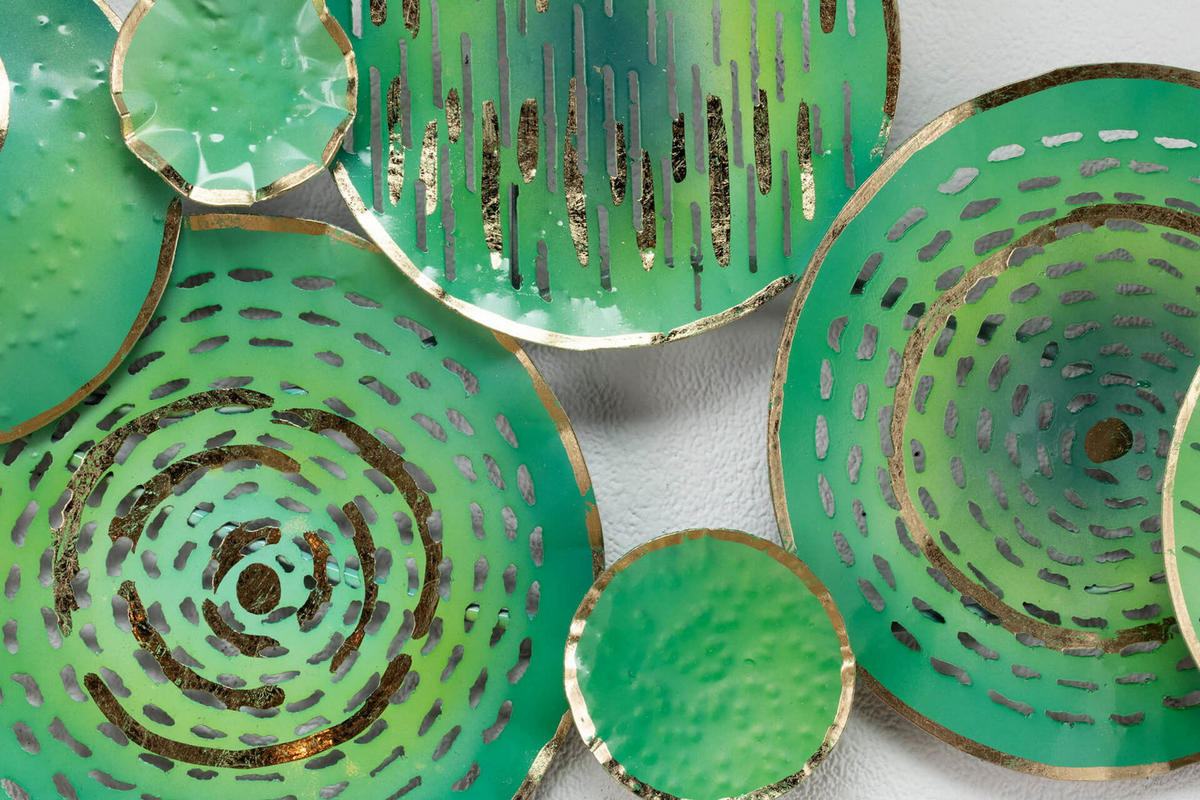 WANDDEKO Grün 149/50 cm - Grün, Metall (3/50/5cm) - KUNSTLOFT