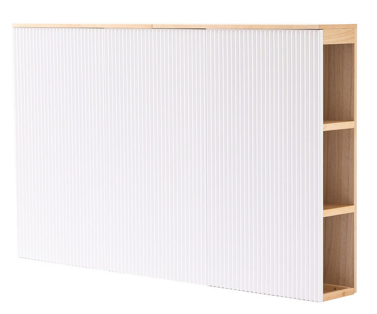 BETTKOPFTEIL Rechteckig 160 cm Holz - Weiß, Holz (159/100/24cm) - Nordlys