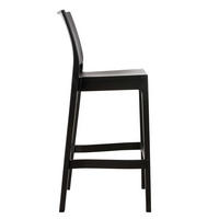 BARHOCKER 4er Set Maybrit schwarz - Schwarz, Kunststoff/Textil (45/105/51cm) - TPFLiving