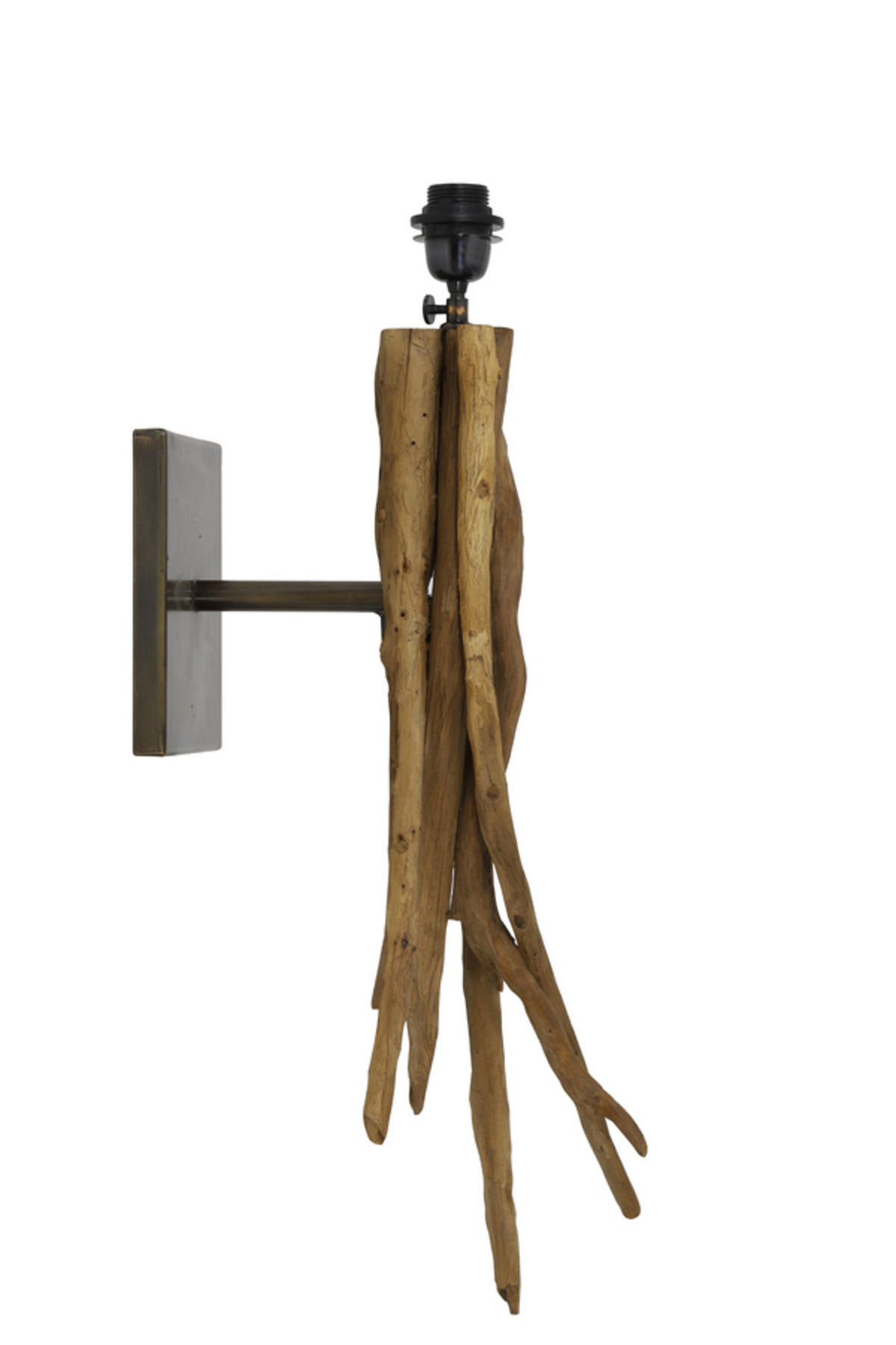 WANDLEUCHTE Bluma Braun 25/18/70 cm - Braun, Holz (18/70/25cm) - Light & Living