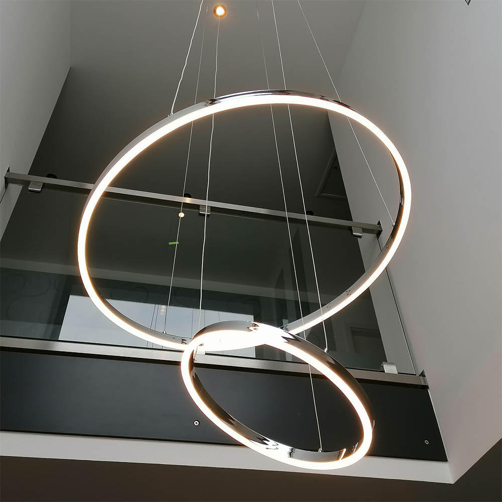 LED-HÄNGELEUCHTE Ring Direkt/Indirekt 5m Gold Ø 100cm - Goldfarben, Metall (100/100/3.3cm) - s.luce