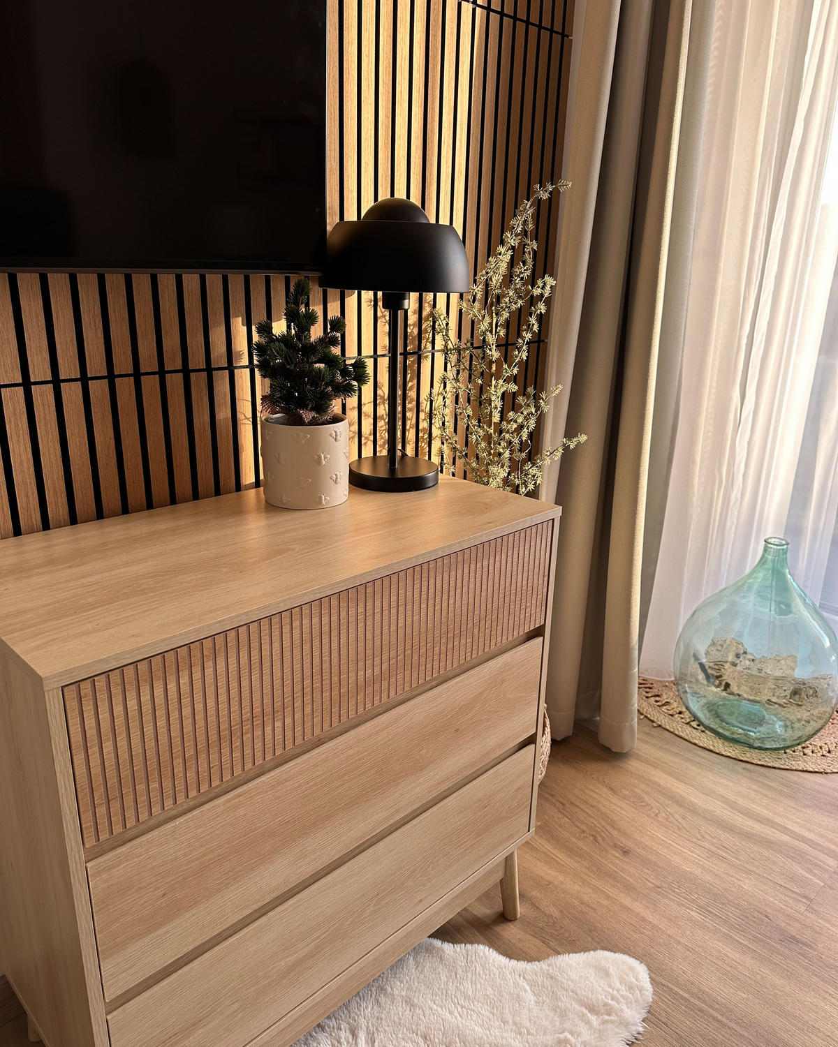 KOMODA s 3 zásuvkami Světle hnědá Wales - hnědá, kompozitní dřevo (80/80/40cm) - Beliani