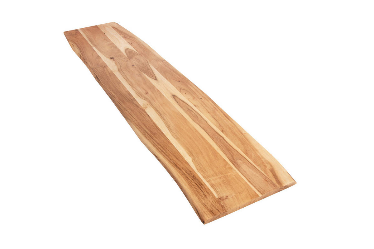 TISCHPLATTE CURTIS - Beige/Naturfarben, Akazienholz/Holz (40/180/3cm) - SAM