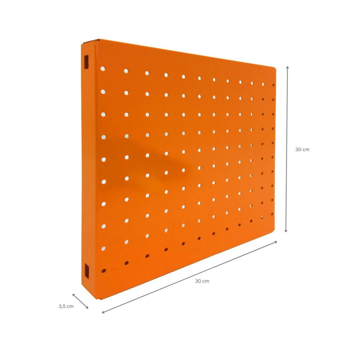 DOPPELPACK 2x Memoboard aus Stahl gelocht | HxBxT 30x30x3,5cm | Orange | Lochblech Wandtafel Trägersystem - Gelb, Metall (30/30/3.5cm) - PROREGAL