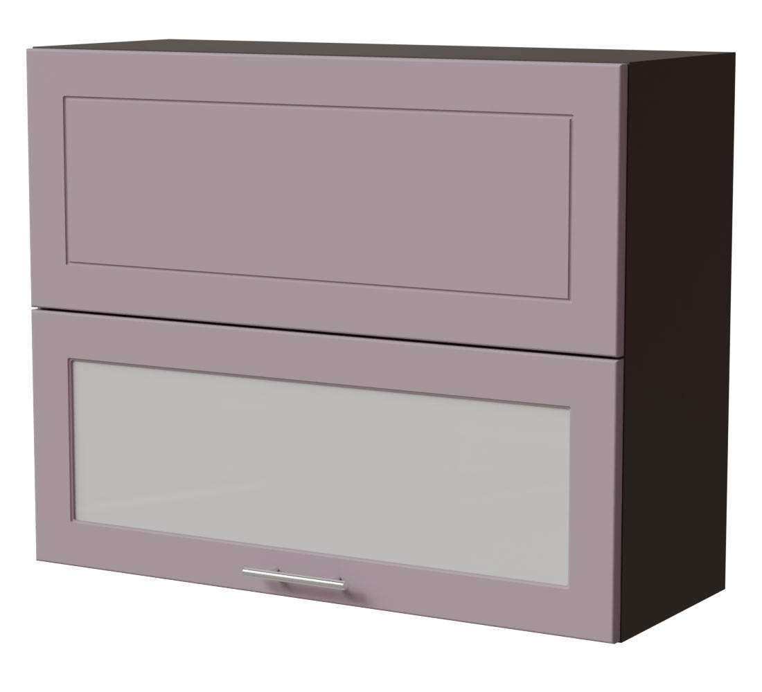 KLAPPHÄNGESCHRANK Bari W8BS/90-AV Lava / RAL 4009 pastellviolett 90 / 32,5 / 72cm - Dunkelgrau/Violett, Holz/Holzwerkstoff (90/72/32.5cm) - Feldmann-Wohnen