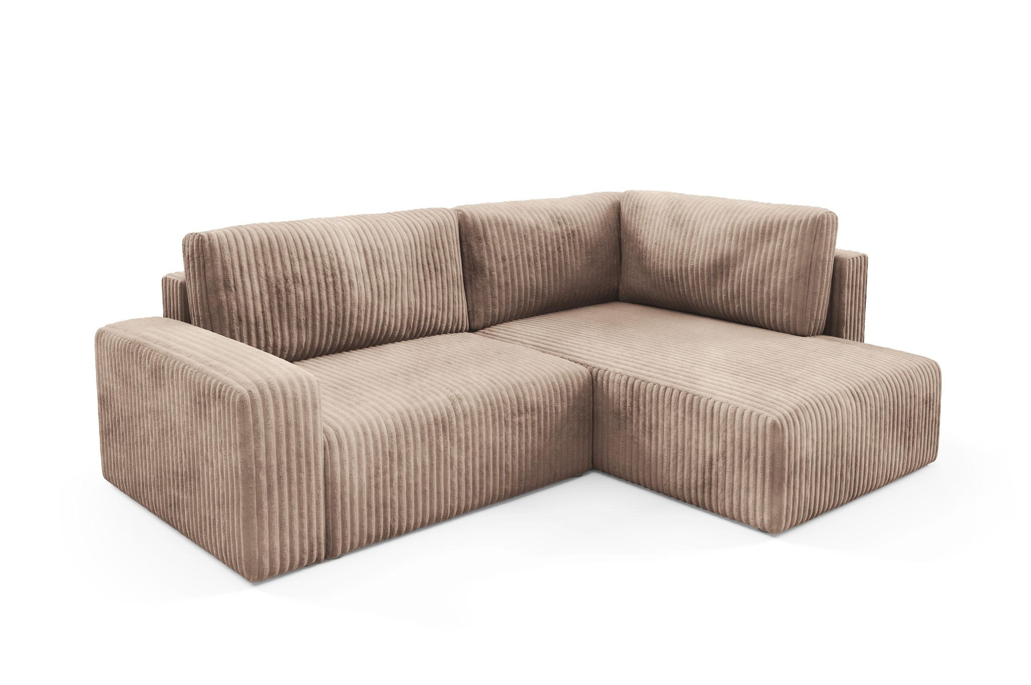 ECKSOFA Natalia Xl - Beige, Holzwerkstoff/Textil (245/182cm) - Fun Möbel