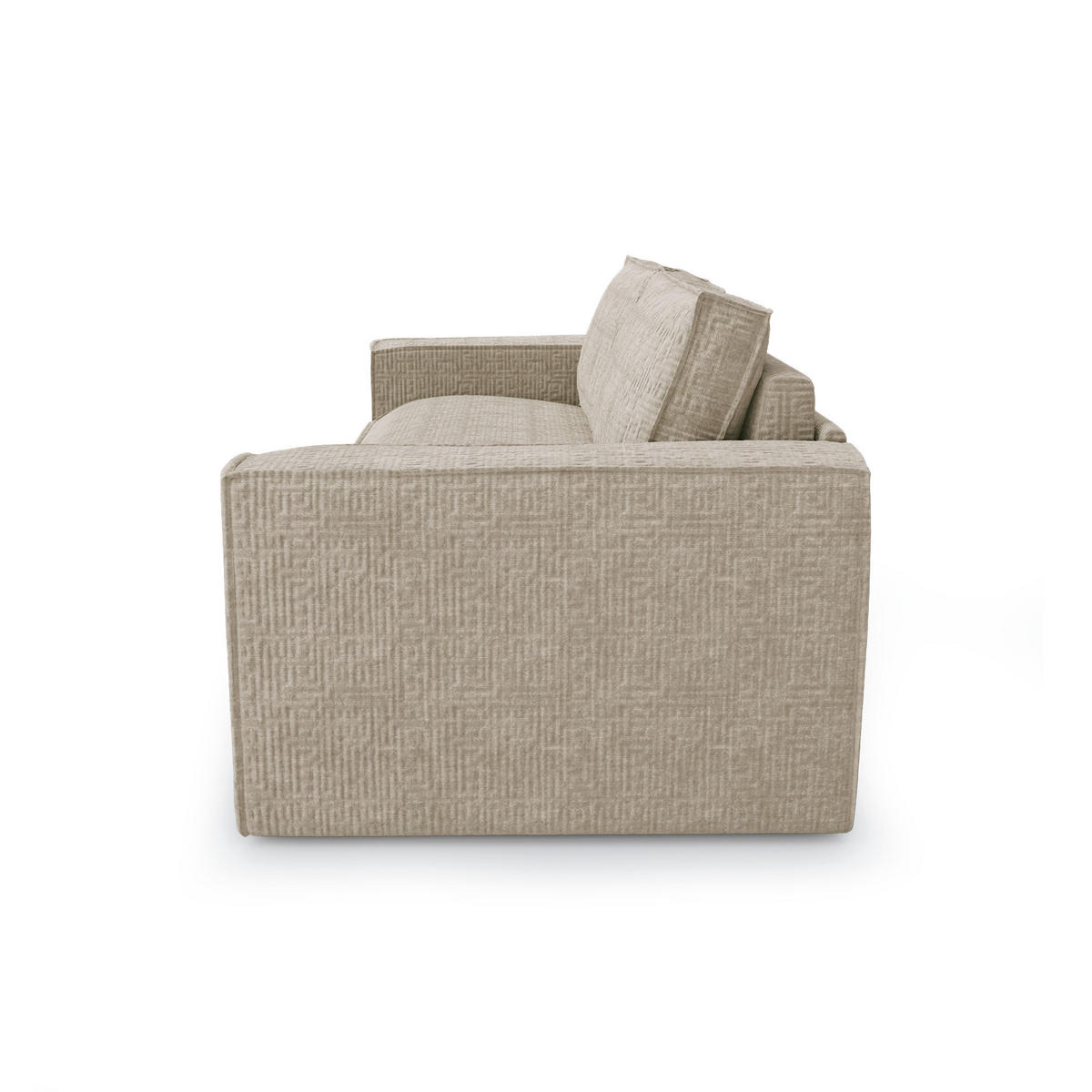 SCHLAFSOFA EXPRESS Dunlopillo Gemusterter Samt beige 160 cm - Beige, Textil (234/90/100cm) - Sia Home