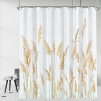 DUSCHVORHANG Gelbe Weizenspitze 180 x 200 cm - Gelb, Textil (180/200cm)