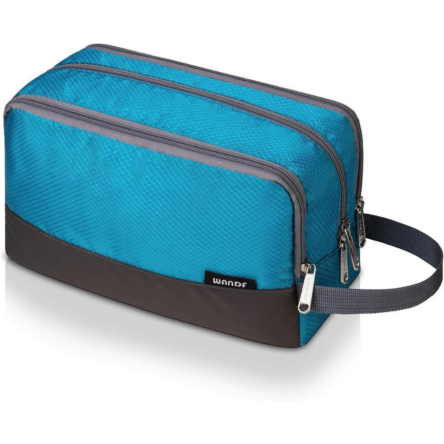 KULTURBEUTEL für Herren und Damen, Reise Toilettenorganizer - Türkis, Textil (5/2/5cm)