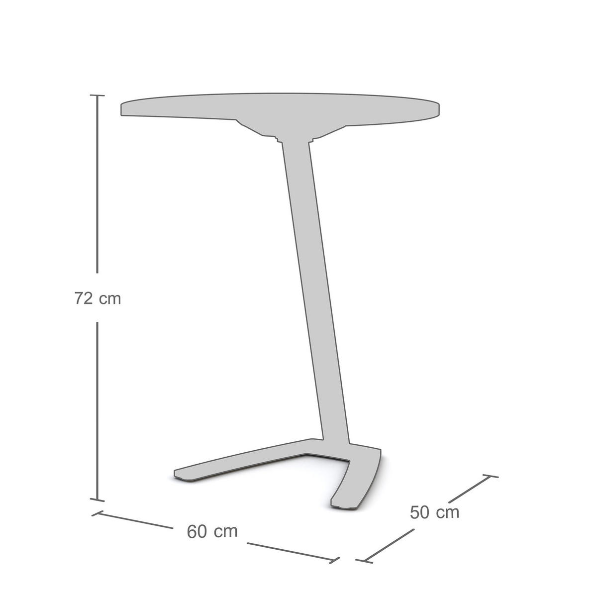 STEHTISCH Laptoptisch Pontis Anthrazit - Schwarz, Holz/Metall (50/60/72cm) - ASSMANN