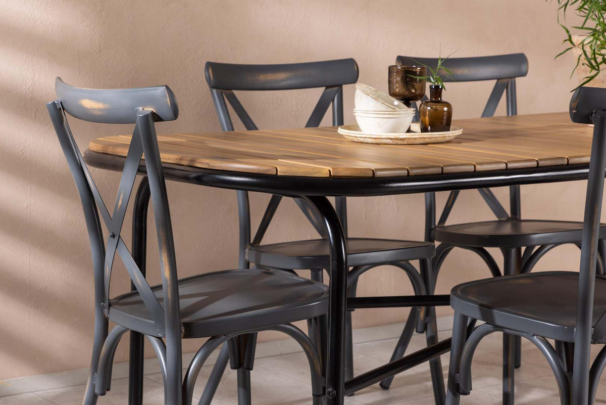 GARTENSET dunkelgrau - Dunkelgrau, Holzwerkstoff - ebuy24
