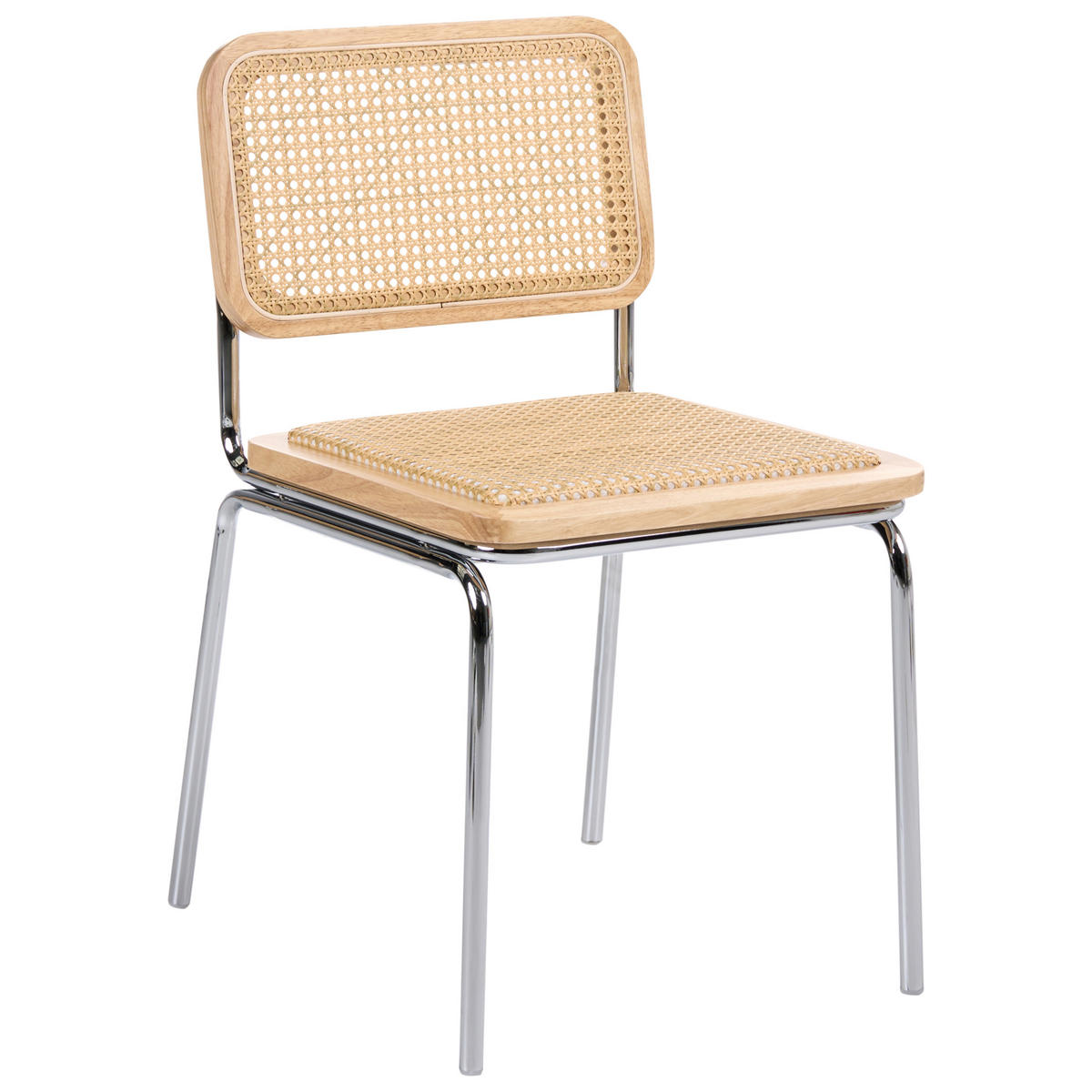 ESSZIMMERSTUHL 2er-Set Polyrattan Hellbraun Corvallis - Hellbraun, Kunststoff (48/83/58cm) - Beliani