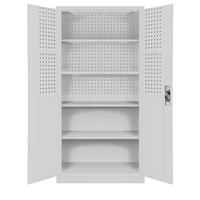 WERKZEUGSCHRANK mit Lochwand BRUNO Werkzeugwand 185x92x50cm Grau - Grau, Metall (92/185/50cm) - Jan Nowak