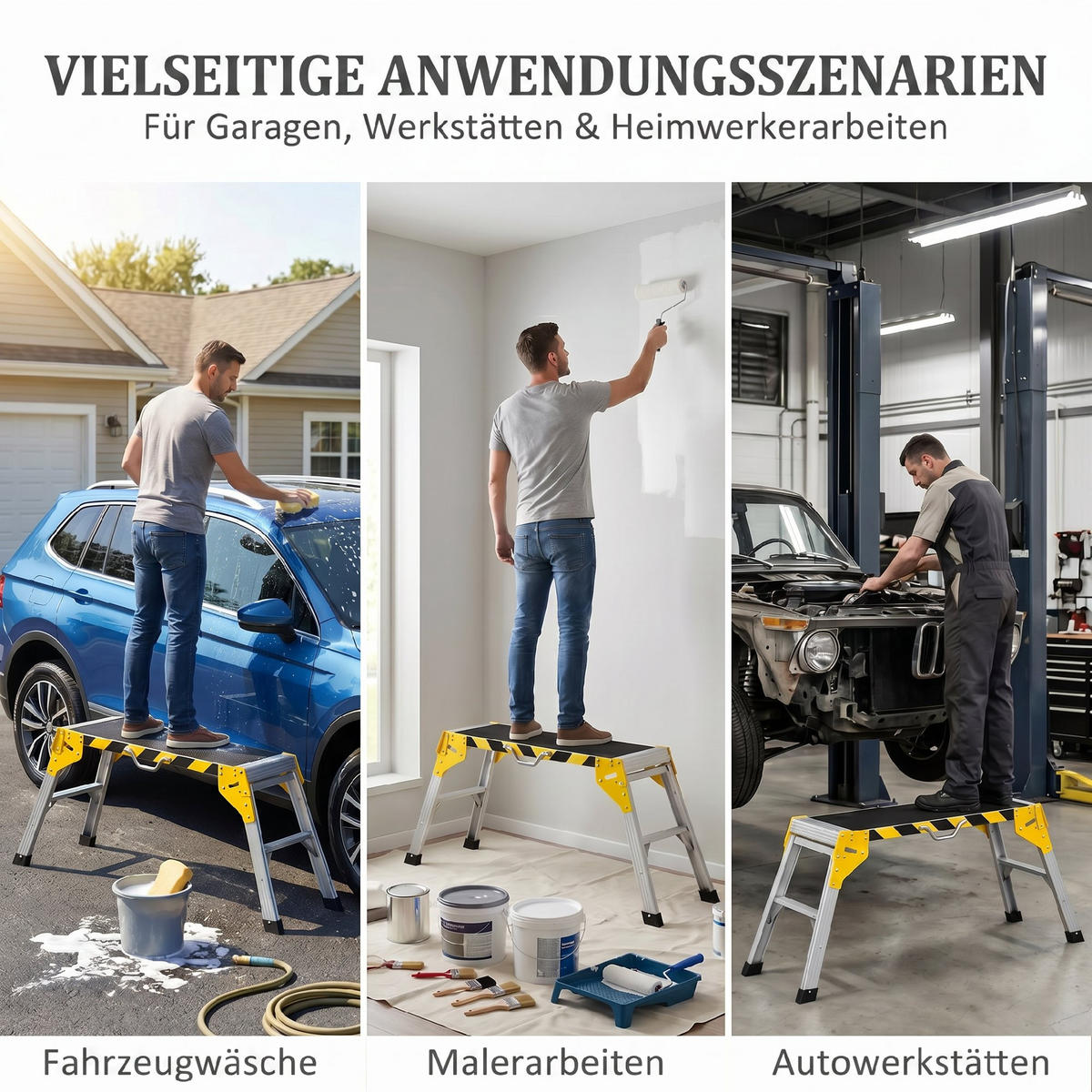 WERKBANK Aluminiumlegierung Schwarz - Schwarz, Metall (32/50/110cm) - HOMCOM