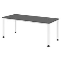 SCHREIBTISCH Serie-H 80/180/74 cm in Graphitfarben/Weiß - Graphitfarben/Weiß, Holzwerkstoff (80/180/74cm) - bümö