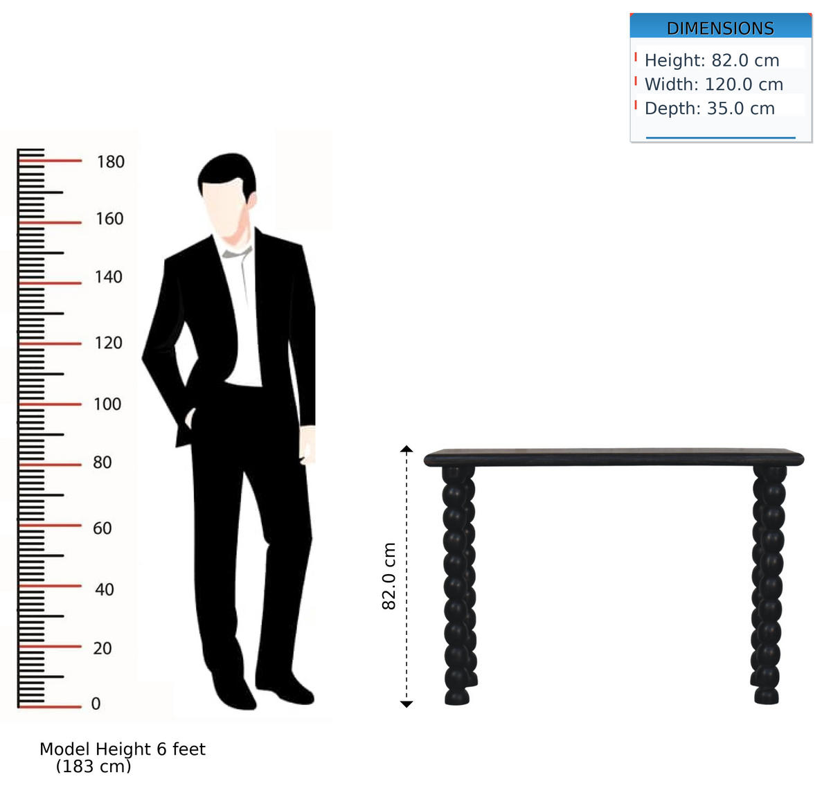 KONSOLENTISCH mit Carbon-Esche-Finish, Platz auf der Oberfläche, dunkelbraun - Dunkelbraun, Holz (35/120/82cm) - Artisan Furniture
