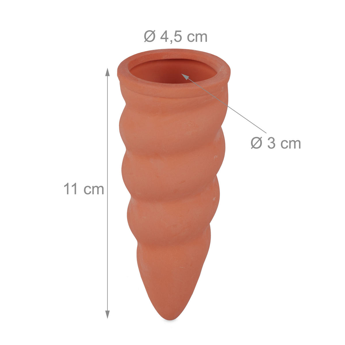 6XTONKEGEL - Braun, Keramik (4.5/11/4.5cm) - Relaxdays
