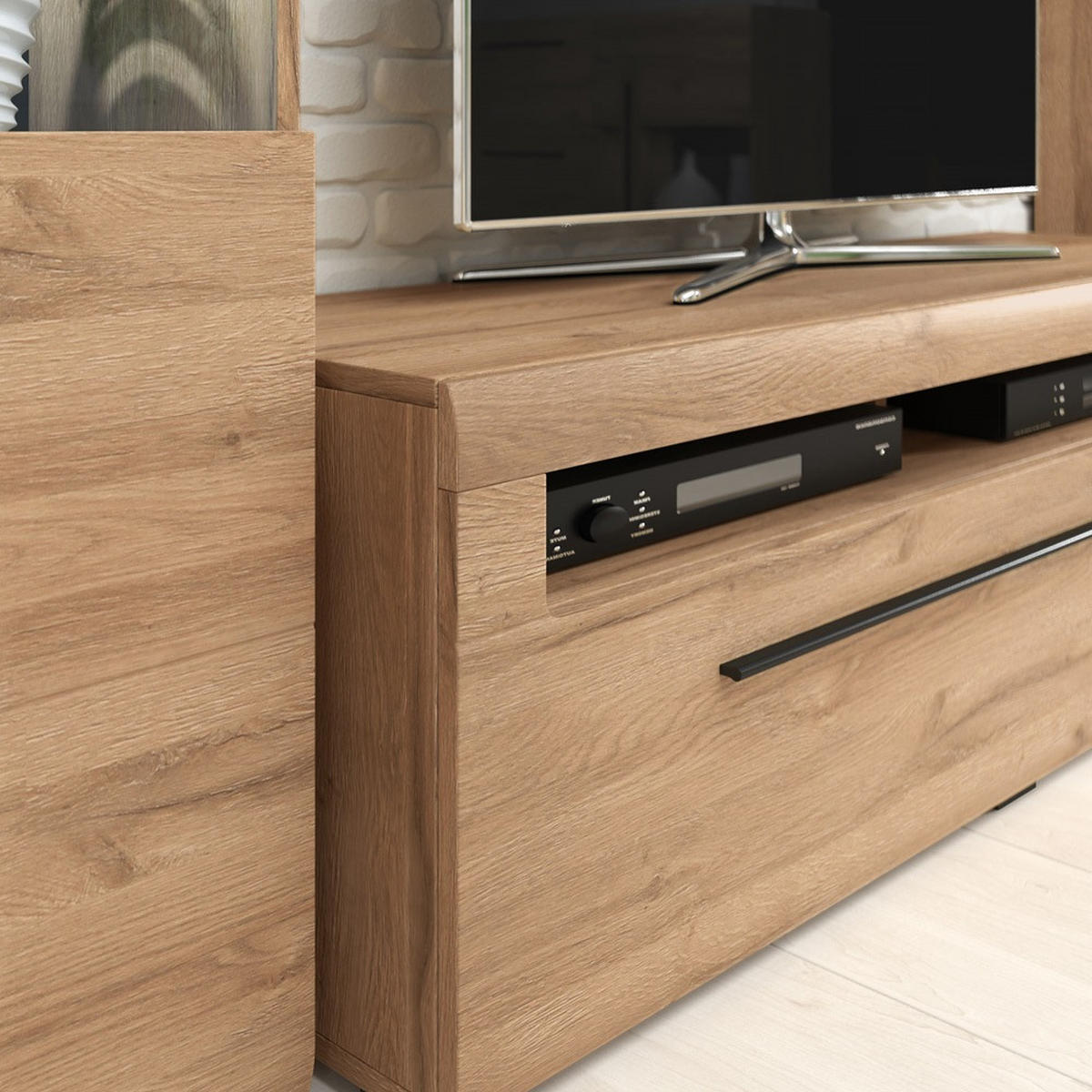 WOHNZIMMER-SET 6-TLG. Turda-83 - Braun, Holzwerkstoff (320/105/50cm) - Lomado