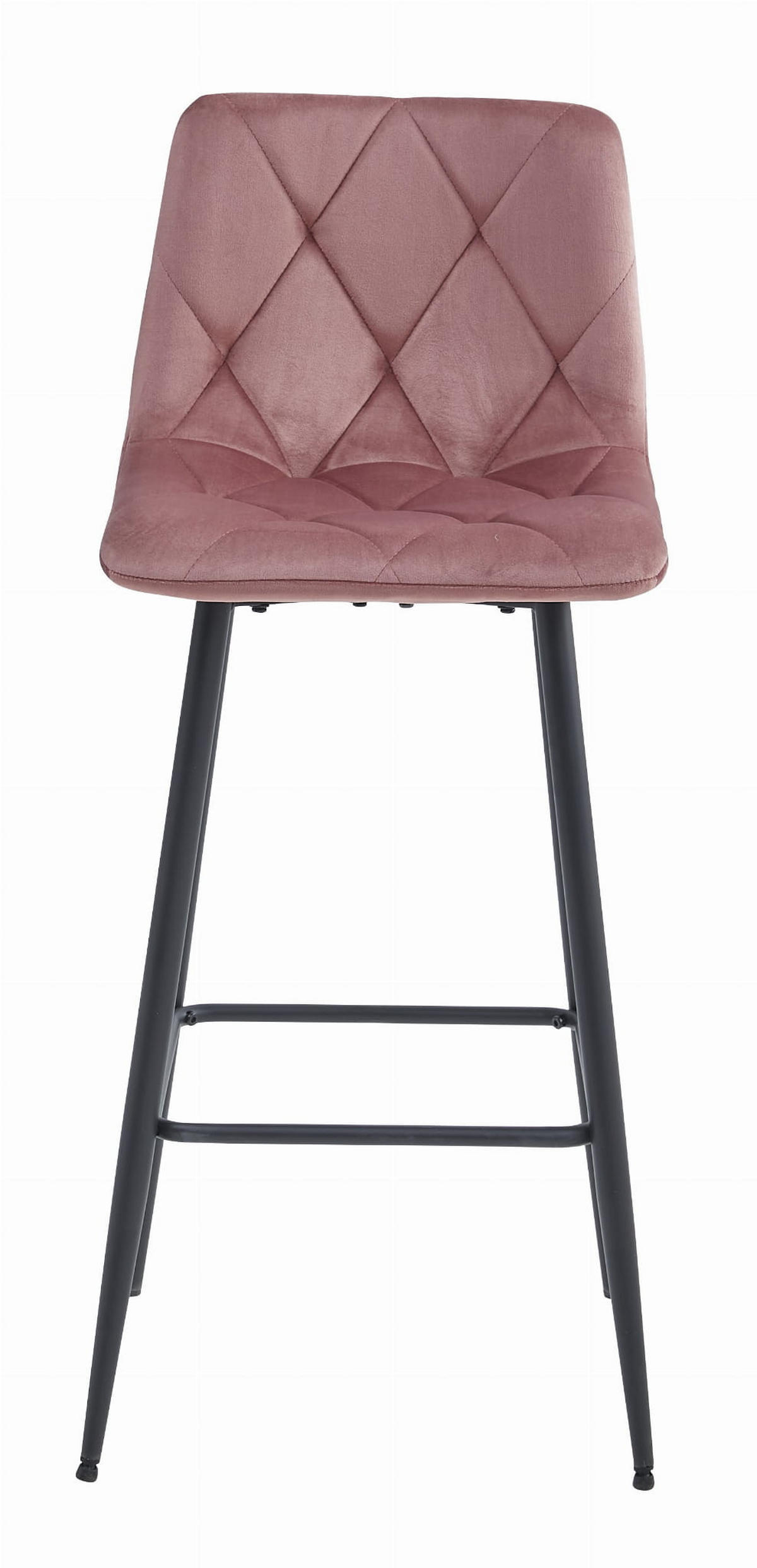 BARHOCKER KODA dunkelrosa Sitz, schwarze Basis - Dunkelrosa/Schwarz, Textil (43.5/104/32.5cm) - Valora
