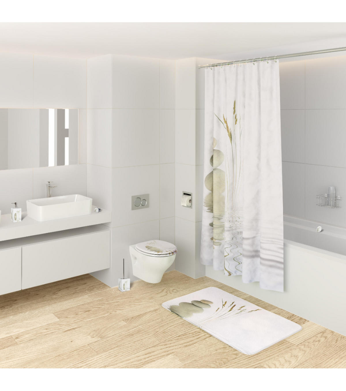 BETTWÄSCHE 2-teilig Balance - Weiß, Naturmaterialien (135/200cm) - Sanilo