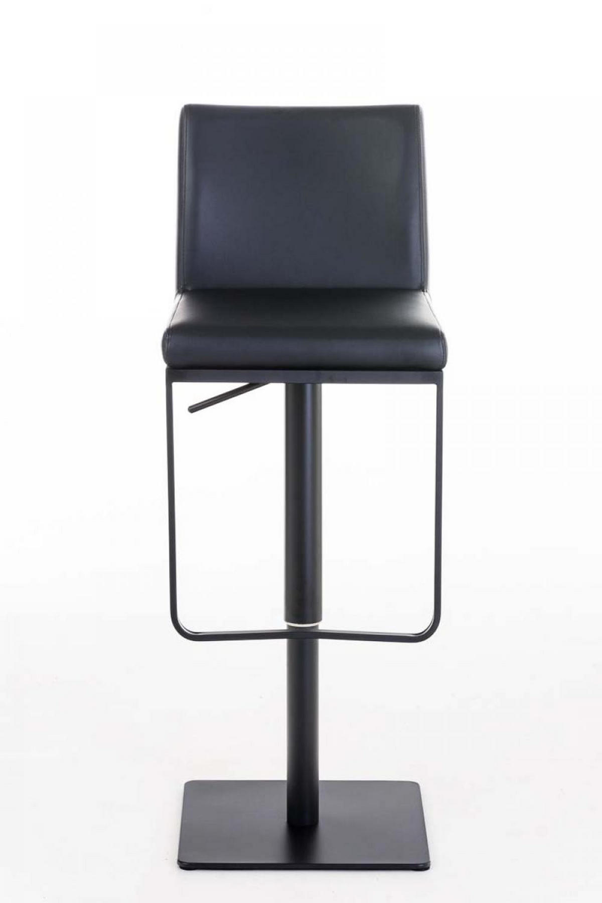 BARHOCKER 2er Set Lederlook Schwarz - Schwarz, Textil/Metall (42/86/44cm) - CLP