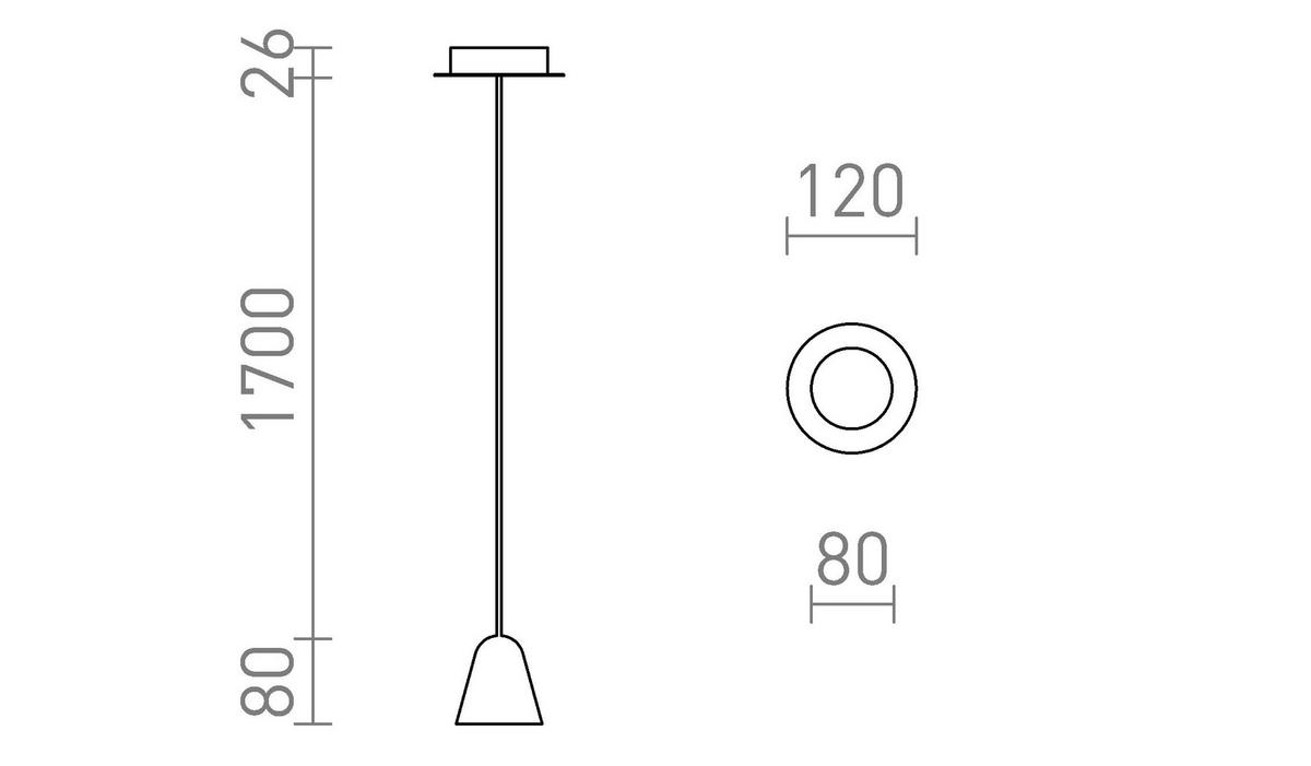 PENDELLEUCHTE STIG Schwarz 8 W - Schwarz, Metall (30/30/120cm) - Rendl