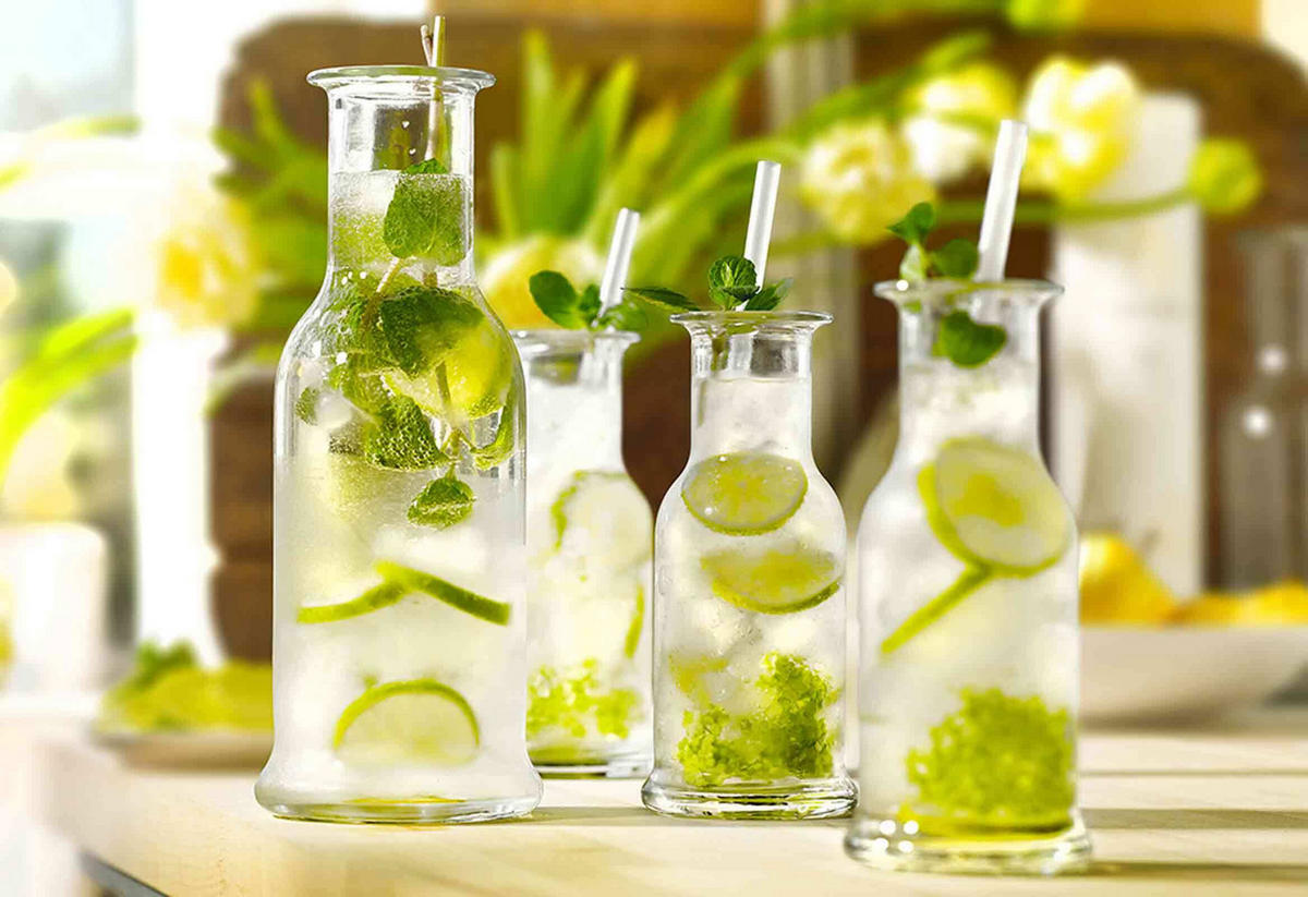 KARAFFEN Purity transparent 1000 ml 6er Set - Transparent, Glas (1L) - Stölzle Lausitz