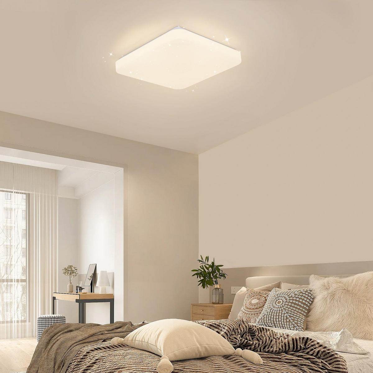 LED-DECKENLEUCHTE Artur 28/28/4 cm - Weiß, Kunststoff (28/28/4cm) - Nettlife