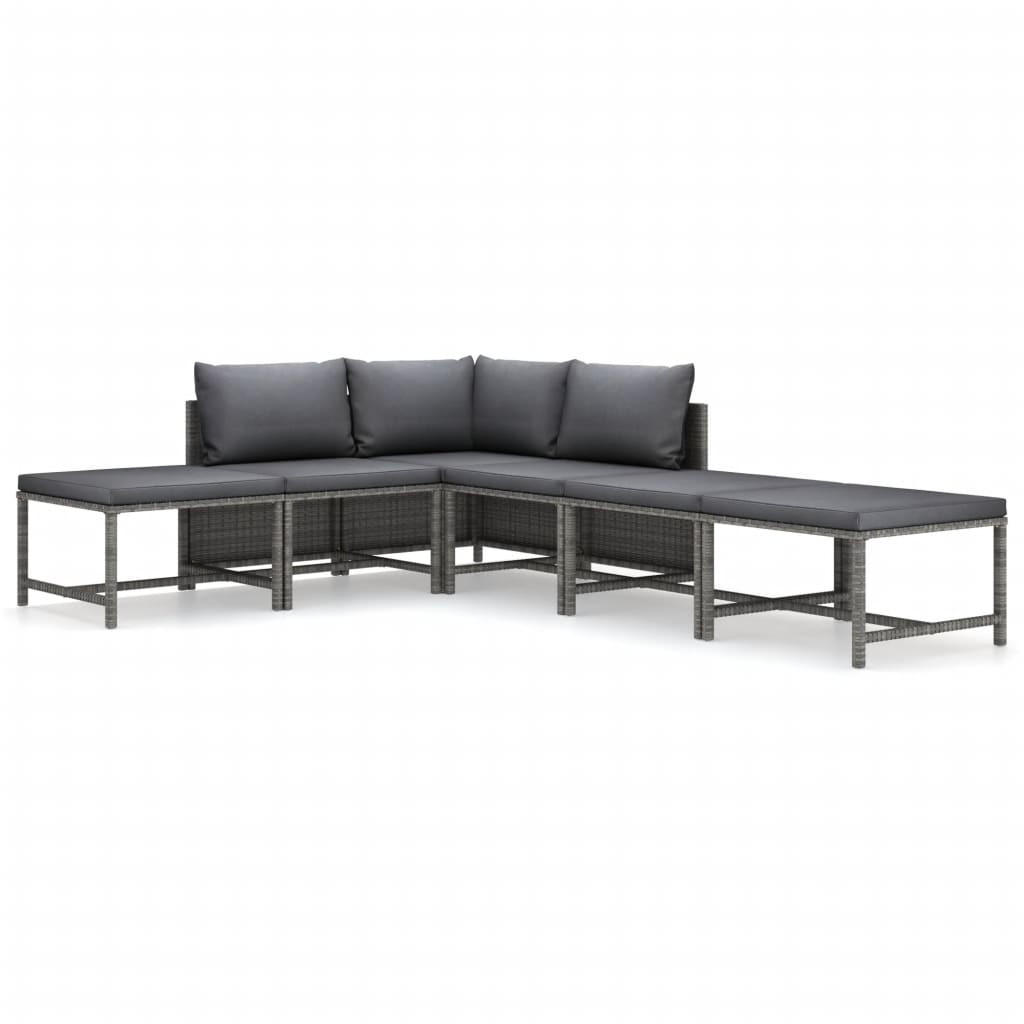 GARTENSET Reichling 6-teilig - Grau, Metall - Nettlife