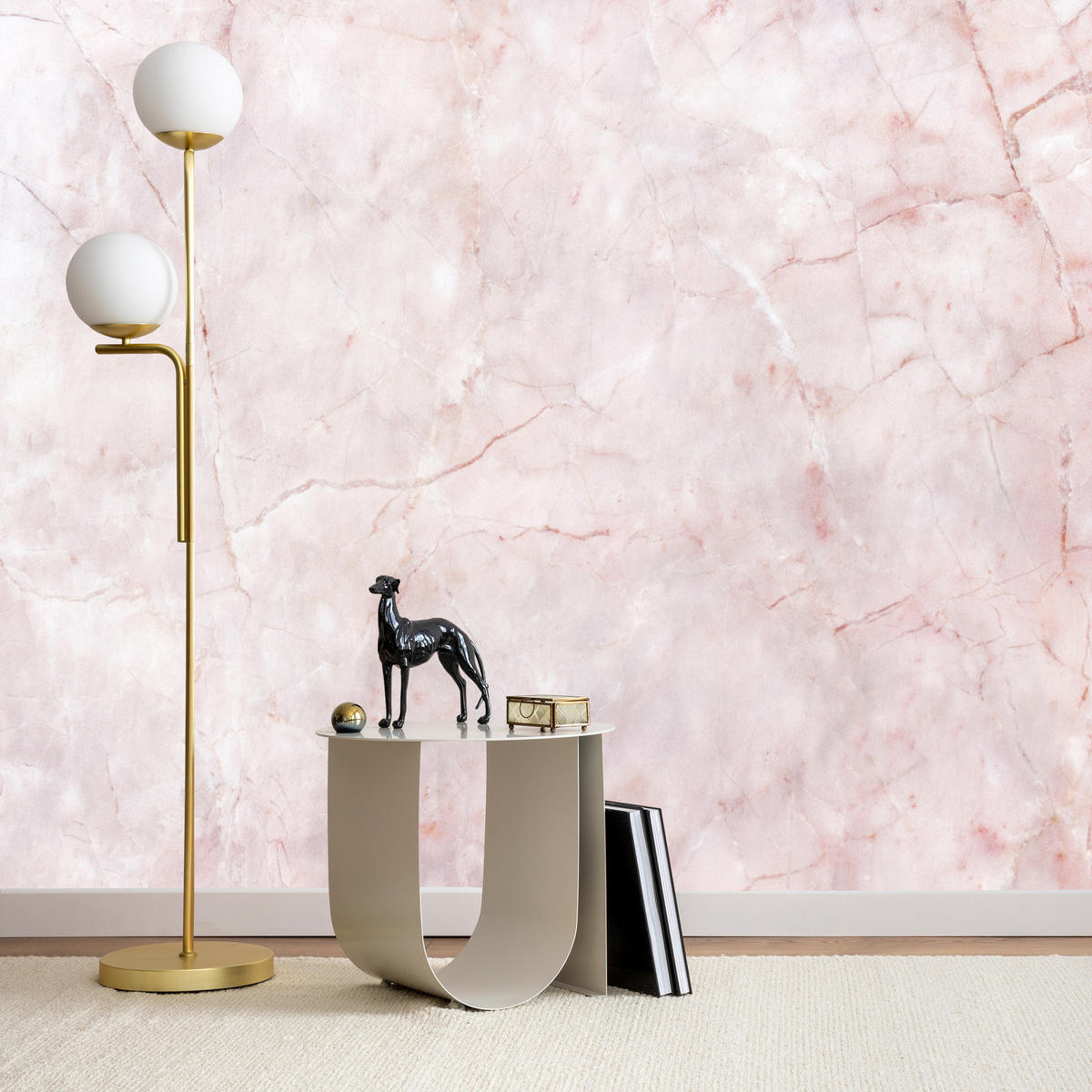 FOTOTAPETA Ružový Mramor Abstrakcia Moderný Vzor 100 x 70 cm - ružová, papier (100/70cm) - Muralo