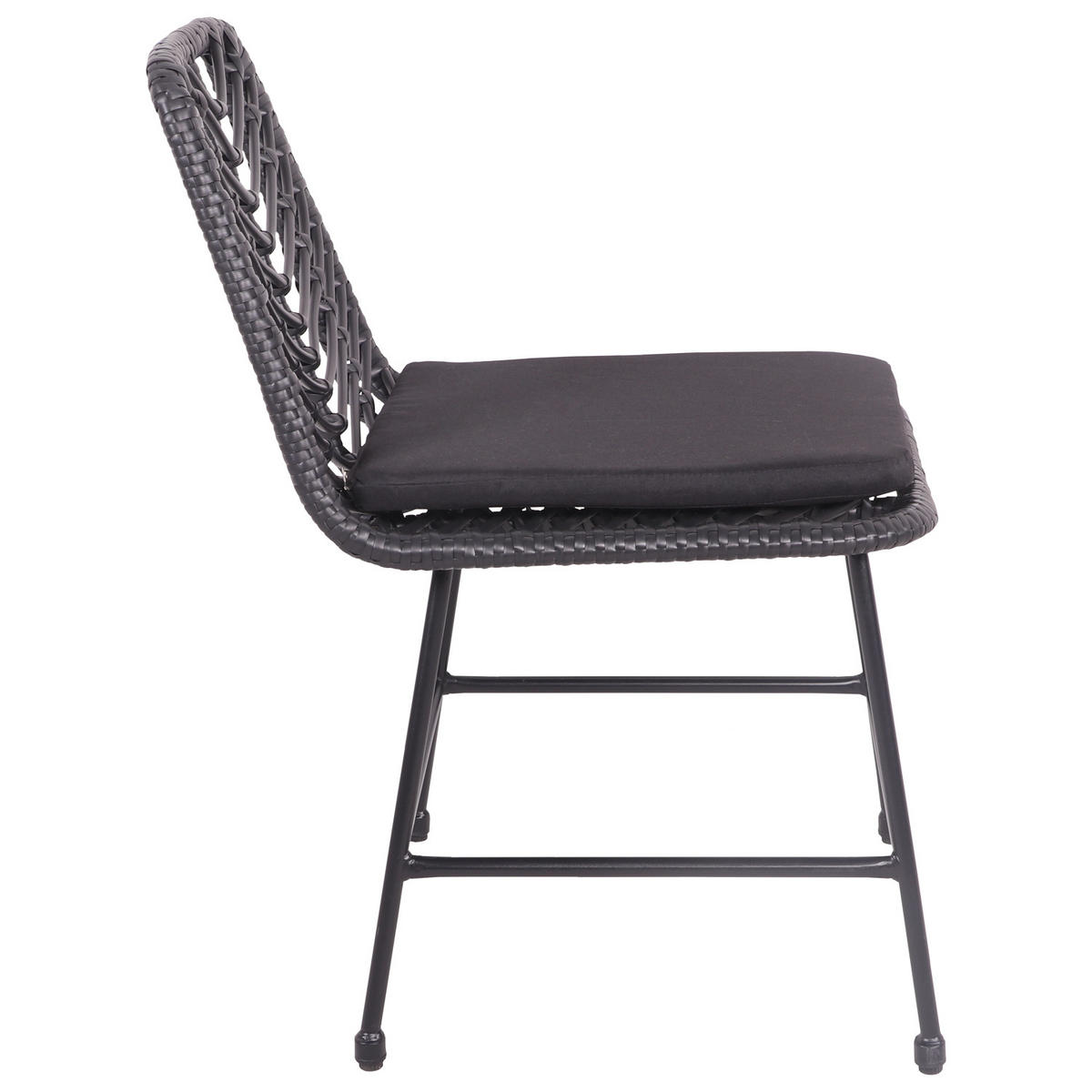 STÜHLE Oka Schwarz 2er-Set - Schwarz, Kunststoff (45.5/77.5/62cm) - Happy Garden