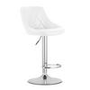 BARHOCKER DAKA ECO weißer Sitz, Chrombasis - Weiß, Leder (45.5/105/48.5cm) - Valora
