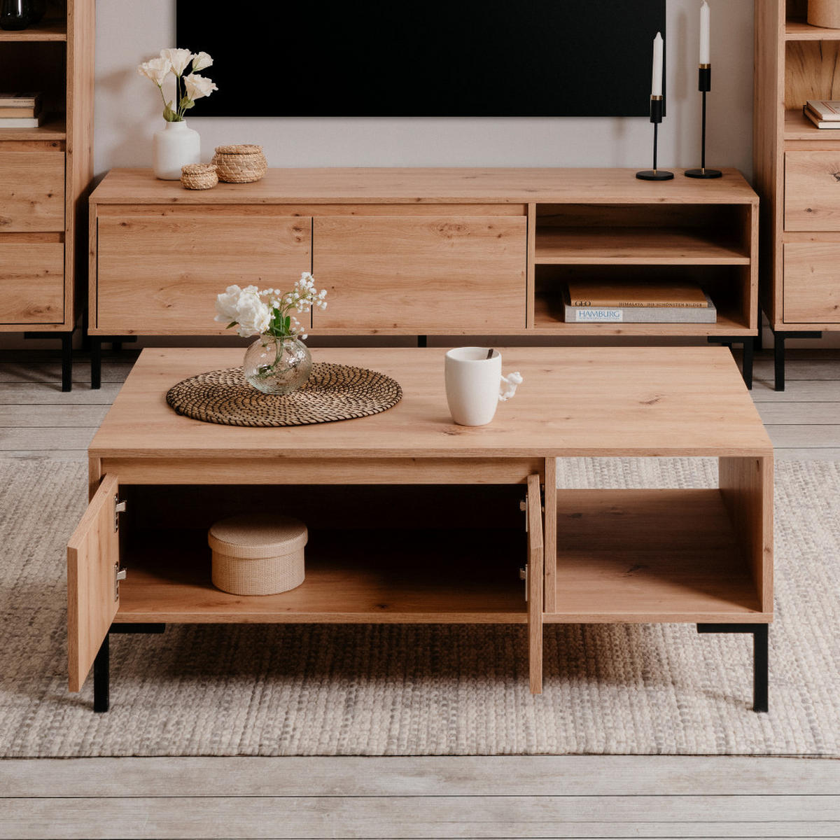 COUCHTISCH Navi Braun - Braun, Holzwerkstoff (60/100/43cm) - Concept Usine