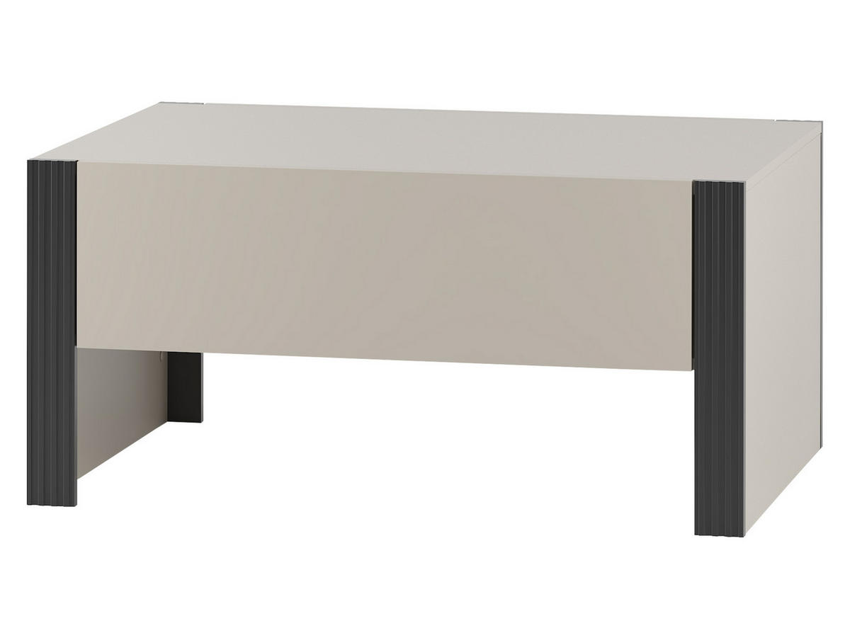 COUCHTISCH 103 1D Tore 06 - Kaschmir/Schwarz, Holzwerkstoff (104/72/50cm) - MIRJAN24