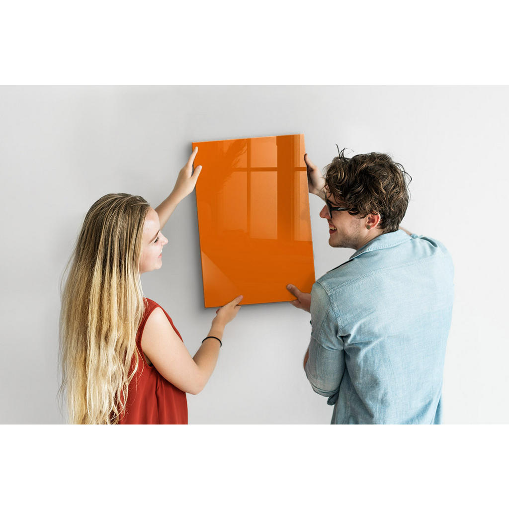 Thumbnail - Tulup Magnettafel, Orange, Glas, 40x0.4x60 cm, Dekoration, Magnettafeln & Pinnwände