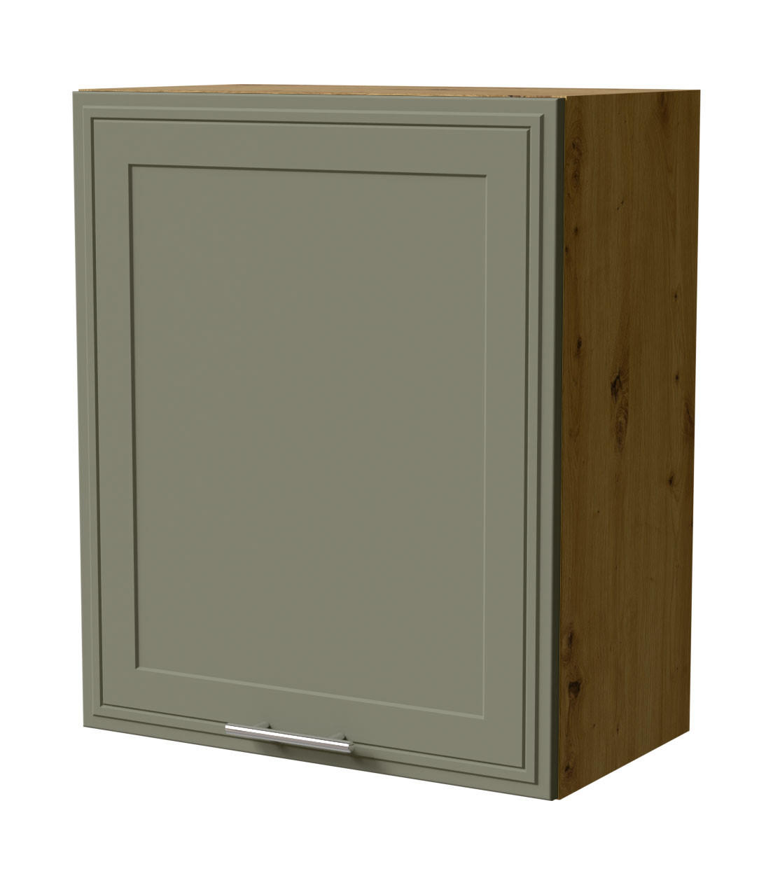 HÄNGESCHRANK Salo W2/60 Eiche Artisan / Reed Green Matt 60 / 32,5 / 72cm - Eiche Artisan/Grün, Holz/Holzwerkstoff (60/72/32.5cm) - Feldmann-Wohnen