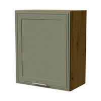 HÄNGESCHRANK Salo W2/60 Eiche Artisan / Reed Green Matt 60 / 32,5 / 72cm - Eiche Artisan/Grün, Holz/Holzwerkstoff (60/72/32.5cm) - Feldmann-Wohnen