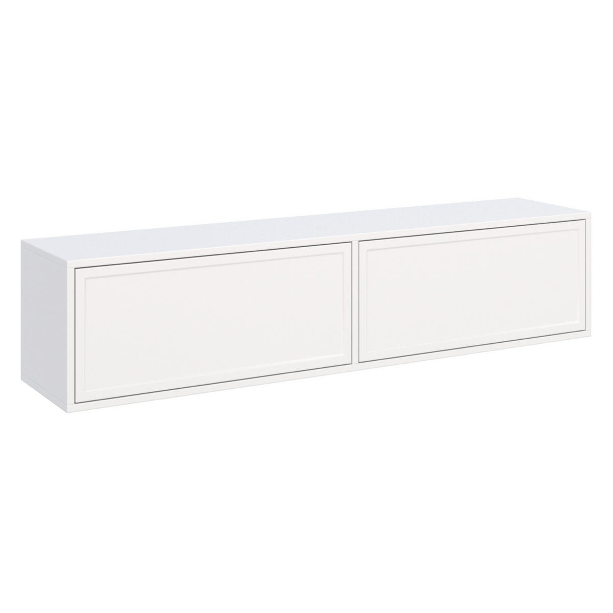 TV stolek Velveto zavěšené se dvěma klopami, Bílá, 140cm - bílá, kompozitní dřevo (140/30/30cm) - Selsey