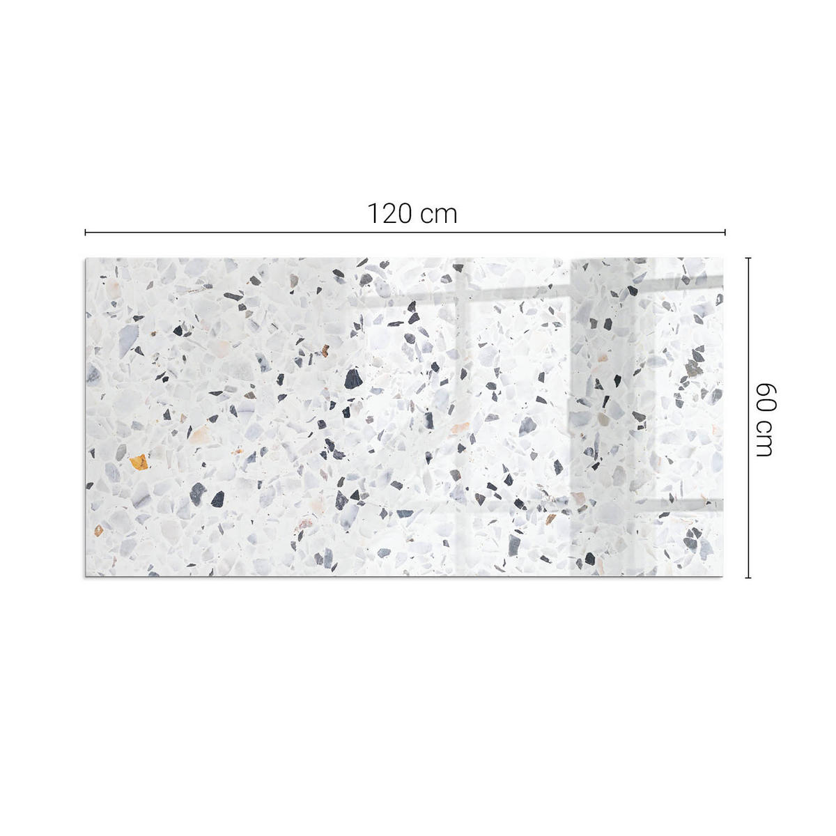 GLASPLATTE für Kamin 120x60 cm Weiß - Weiß, Glas (120/60/0.4cm) - ArtPrintCave