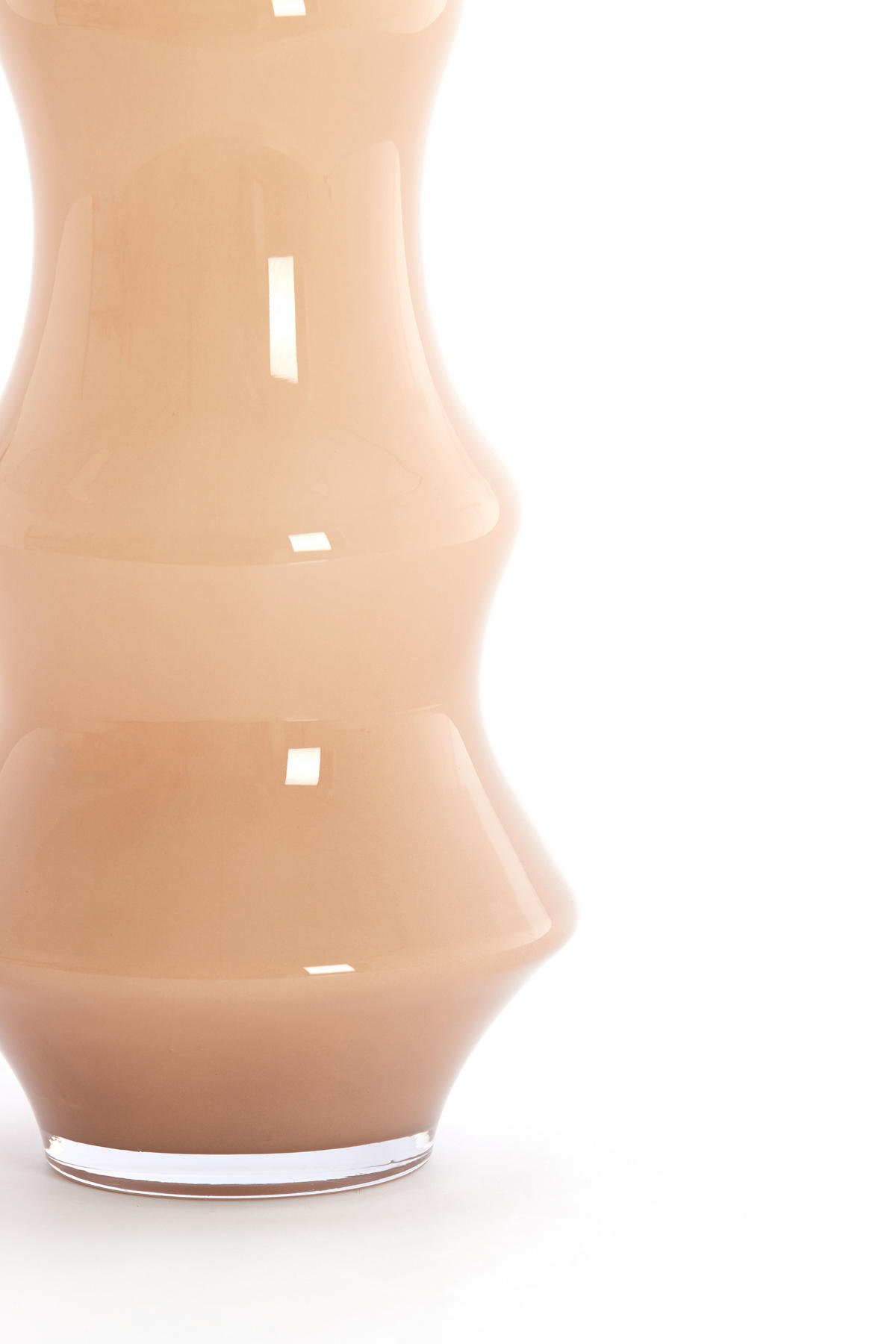 VAZE Fiorenza Braun 15/15/40 cm - Braun, Glas (40cm) - Light & Living