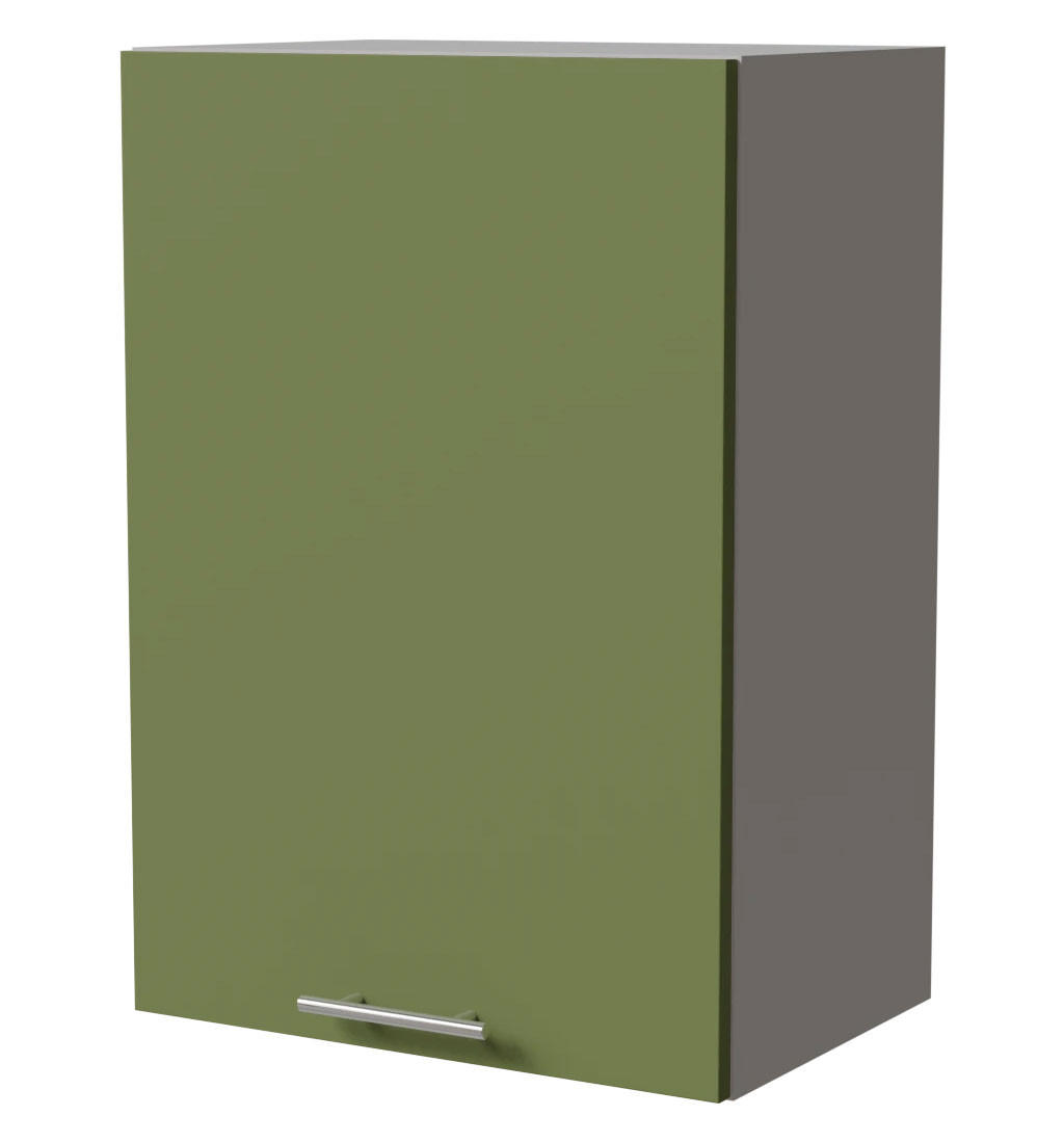 HÄNGESCHRANK Brerra W2/50 Grau / RAL 6025 farngrün Matt 50 / 32,5 / 72cm - Grau/Grün, Holz/Holzwerkstoff (50/72/32.5cm) - Feldmann-Wohnen