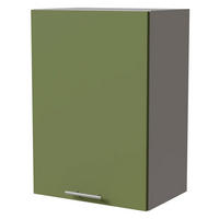HÄNGESCHRANK Brerra W2/50 Grau / RAL 6025 farngrün Matt 50 / 32,5 / 72cm - Grau/Grün, Holz/Holzwerkstoff (50/72/32.5cm) - Feldmann-Wohnen