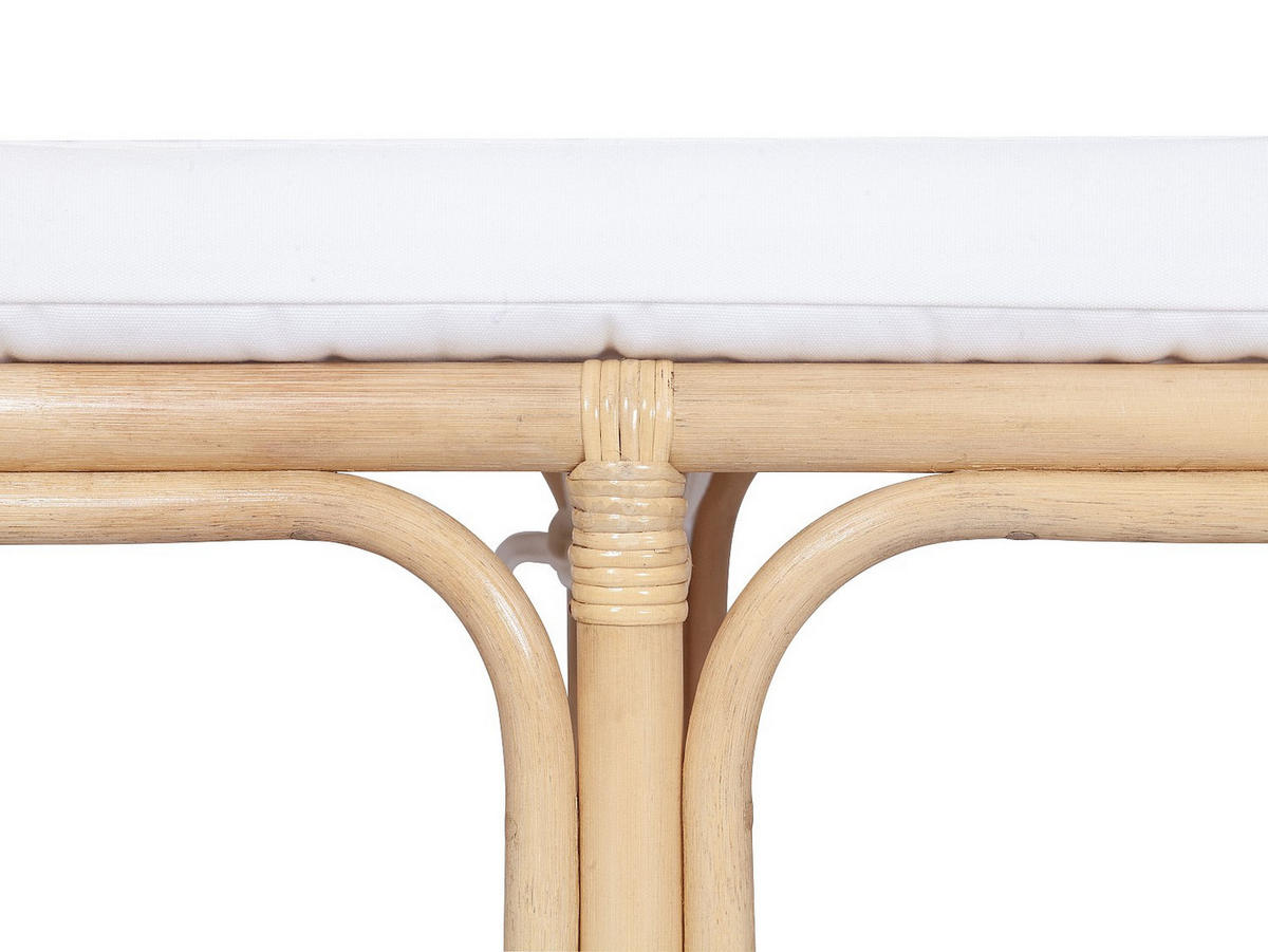 SITZBANK - 120 cmcm x 42 cmcm - Rattan - Naturfarben Hell - LUMANIO - Naturfarben, Naturmaterialien (120/46/42cm) - Vente-Unique